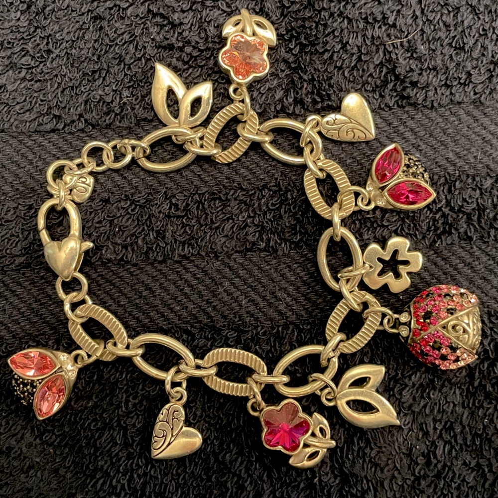 Ladybug and flower Brighton bracelet